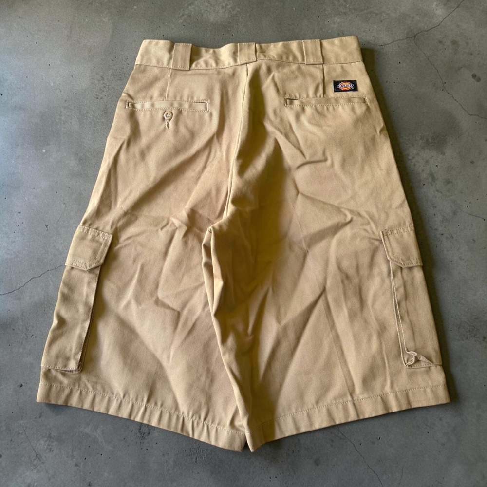 Y2K Dickies Loose Fit Cargo Shorts Mens 32 Khaki Tan Twill Workwear Baggy Grunge